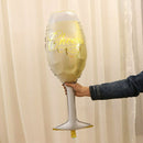2pcs/lot new champagne cup beer Bottle balloons aluminium foil balloon