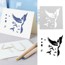 Hollow Wings Dancer Painting Template DIY Cake Coffee Spray Mold Stencil