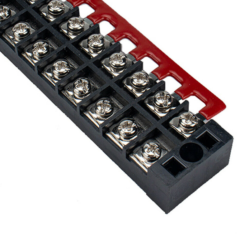 5Pcs Dual Row 8-Position Screw Terminal Electric Barrier Strip Block 25A 600V