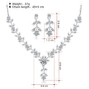 Wedding Necklace Set Accessories High-Grade Floral Crystal Necklace Earring
