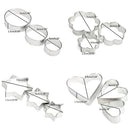 12pcs Cookie Biscuit Cutters Round Star Heart Flower Shape Molds DIY Cake De BX