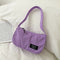 Casual Nylon Women Handbag Totes Female Zip Underarm Shoulder Bag (Purple)