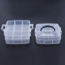 Large Plastic Grid Craft Beads Jewellery Storage Organiser Compartment Box