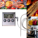Digital Display Food Thermometer Probe Meat Timer Meter Cook Kitchen Tools