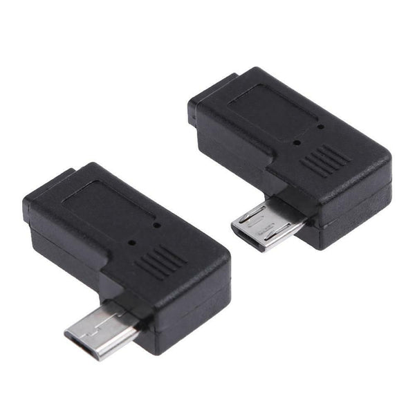2pcs 90 Degree Mini USB Micro USB Female to Micro USB Male Adapter Connector
