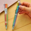 6-Farben Ballpoint Pen blue, red, green, purple, orange black C8M2 New Mult B1O3