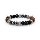black matte stone tiger eye excellent jewelry matte agate energy stone braceleJR