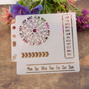Reusable calendar Stencil Airbrush Art DIY Home Decor Scrapbooking Album Craft3C