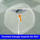 Fishing Net Shrimp Cage Nylon Foldable Fish Trap Net (White 8 Holes)