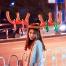 Inflatable Reindeer Antler Hat Toss Rings Xmas Gift Holiday Party Game Moos W7A5