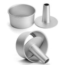 6 Inch Aluminum Alloy Round Chiffon Cake Pan Removable Bottom Hollow Chimne