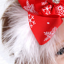 Christmas Baby Girls Toddler Bow Feather Headband Snow Flower Girl Headwear NEW.