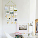Hanging Photo Display,Diy Pictures Organizer With 25Pcs Wooden Clips 2 Hook X6P3