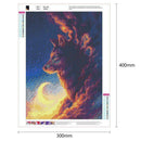 5D DIY Full Drill Diamond Painting Wolf Clouds Cross Stitch Embroidery Kits
