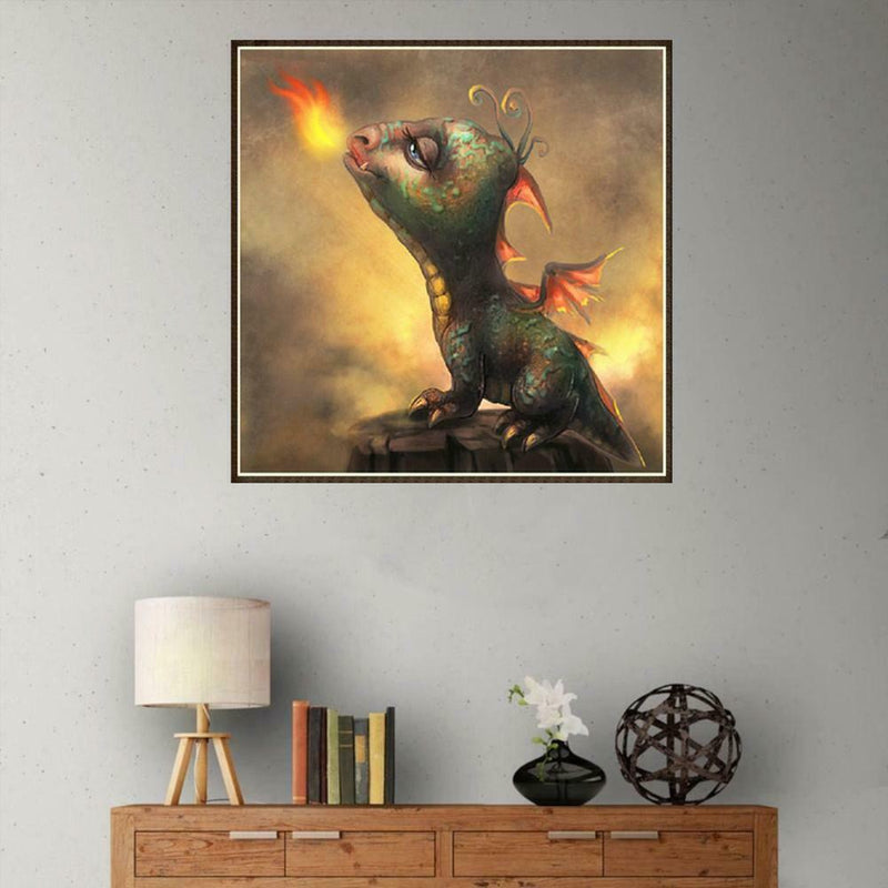 Dinosaur 5D Round Diamond Painting Embroidery DIY Needlework Cross Stitch/A