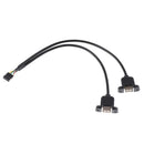 New 9 Pin to Dual USB 2.0 Type A Female Header Adapter Cable Motherboard neME