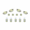 13Pcs LED Interior Package Kit For Glove Box Map Dome License Plate Lights White