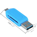 2-in-1 OTG SD Micro USB 2.0 T-Flash Memory Card Reader Adapter For Cell Phone&PC