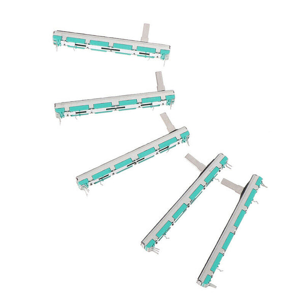 5Pcs Double 75MM Straight Slide Potentiometer B103 Mixer Fader B10KB Nw