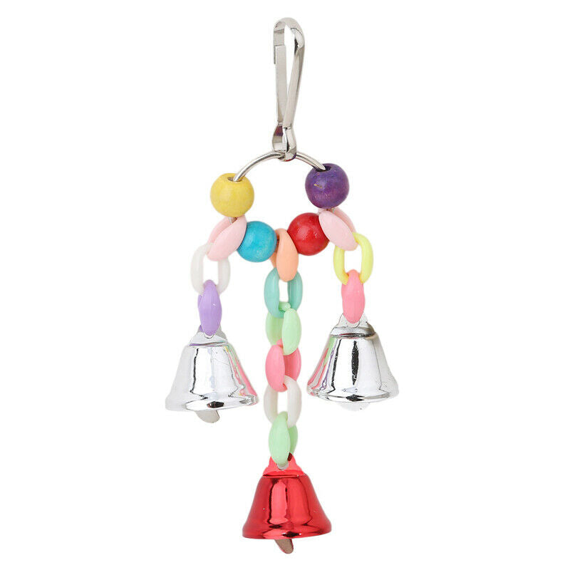 Parrot Bird Toys Metal Ring Bell Hanging Cage Toys For Parrot Squirrel Para