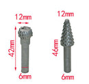 5pcs Hss Woodworking Rasp Chisel Shaped Rotating Embossed Grinding Power Tool JR