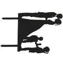 Wedding Anniversary silhouette Family Cake Topper couple with Girl and Boy