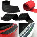 Universal Car Black Rear Bumper Sill Protector Plate Rubber Cover Guard Trim Pad