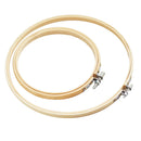 2Pcs Hand Embroidery Hoop Bamboo Circle Cross Stitch Ring DIY Craft Tools