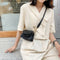 Women Mini Totes PU Solid Shoulder Money Bag Messenger Handbags (Black)