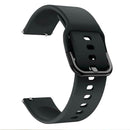 Silicone 20mm Solid Color Strap for Amazfit GTS Garmin Vivomove HR (Black) A