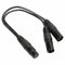 3 Pin XLR Female Jack to Dual 2 Male Plug Y Splitter Cable Adaptor Cord 1Ft