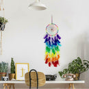 Colorful Feathers Beads Pure Handmade Long Dream Catcher Hanging Pendant