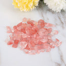 100g Red Watermelon Crystal Smelt Stone Rock Chips Specimen Healing A