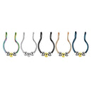 6 Packs Mixed Color Nose Ring No Pierce Septum Rings Clips Body Jewelry 8mm