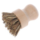 Kitchen Cleaning Brush Sisal Palm Bamboo Short Handle Round Dish Cleaning Too OZ
