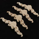 retro chinese wood flower carved applique furniture corner frame moulding b