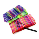 Mini  Colorful lines wash bags Cosmetic Bag New Transparent storage bag RES