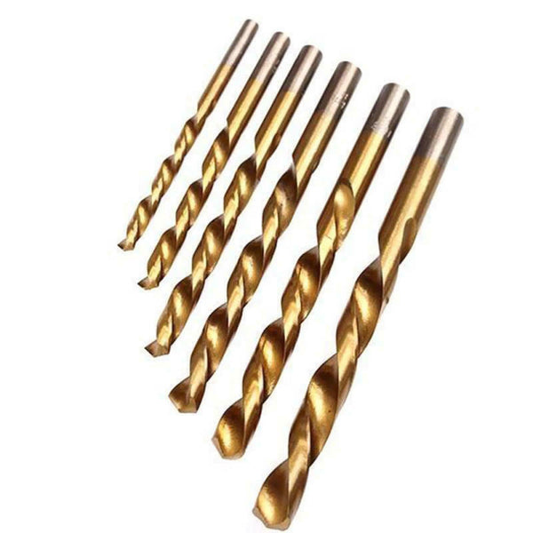 99X High Speed Steel Plated Titanium Twist Drill Straight Shank Drill Hand IXW