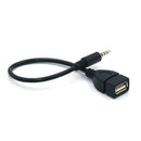 3.5mm Male AUX Audio Plug Jack To USB Female Converter Car Audio Adapter Cable
