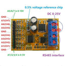 R4AVA07 7 Cha RS485 Voltage Analog Collector ADC Modbus RTU 03 06 Function Code
