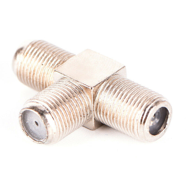 2PCS TV Aerial Cable Connector Male Coax Plug To Female Socket For TV M&~