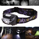 LED Motion Sensor Headlamp Headlight USB Rechargeable Head Flashlight Torch