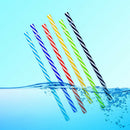 10pcs Reusable Hard Plastic Stripe drinking Straws mixcolor weeding straw Trend