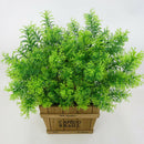 Artificial Cedar Pine Branches Plastic Shrubs Greenery Bushes Bundles Table