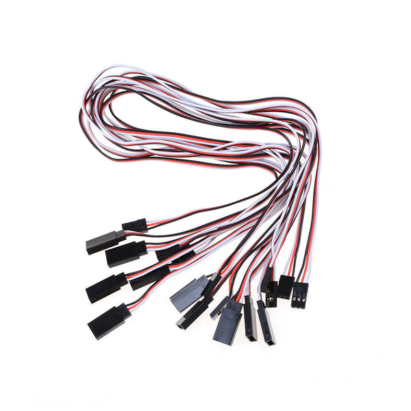 10pcs 50cm Length Male to Female Servo Extension Lead Wire Cable for RC HVLs ME
