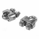 5mm 3/16 Inch Stainless Steel Wire Rope Cable Clamp Clips 12pcs