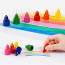 Palm-Grip Crayons Non-Toxic Paint Stackable For Toddlers Kids 15 Colors Washable