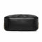 Women Simple Leather Crossbody Bag Chain Shoulder Messenger Handbag (Black)