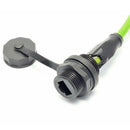Black RJ45 M25 IP67 Protection Double-ended Waterproof Connector Plastic  DON