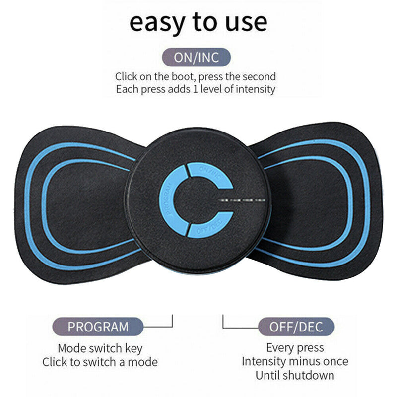 Portable Mini Electric Neck Massager Cervical Massage Stimulator Pain Relief J77